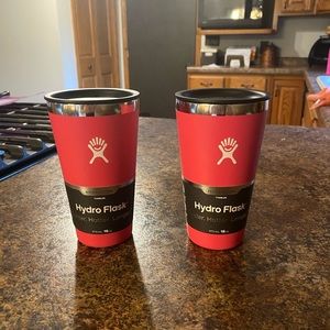 Two Hydro Flask tumblers